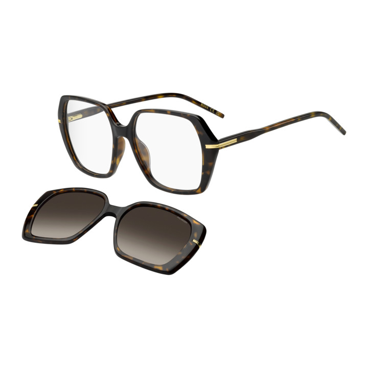 Lunettes de vue avec clip solaire BOSS 2020/G/C Havana / verres Brown Shaded Polarized (086-LA)