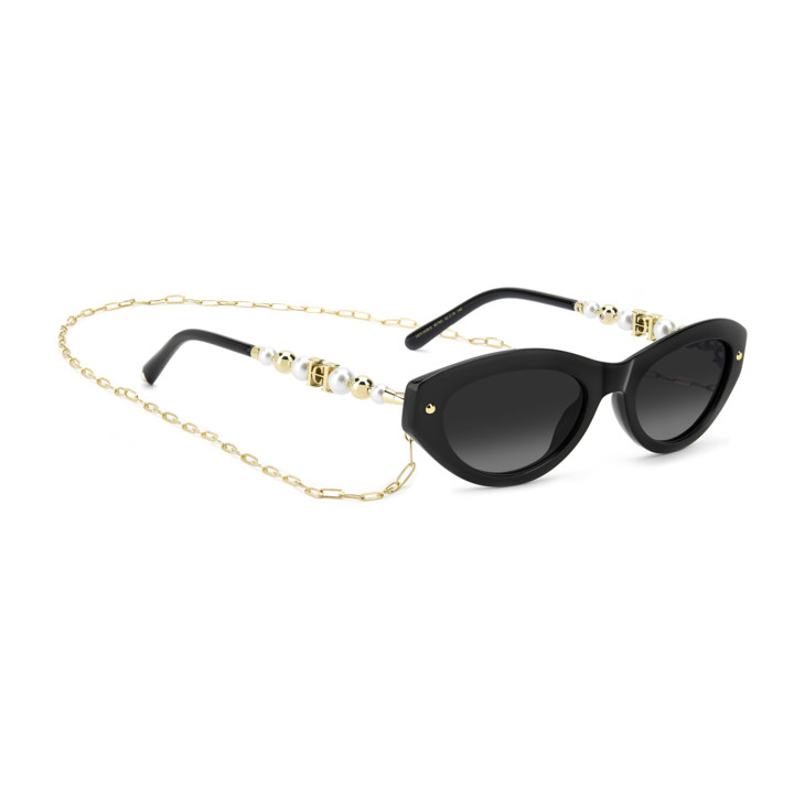 Lunettes de soleil Carolina Herrera HER 0406/S Black / verres Dark Grey Shaded (807-9O)