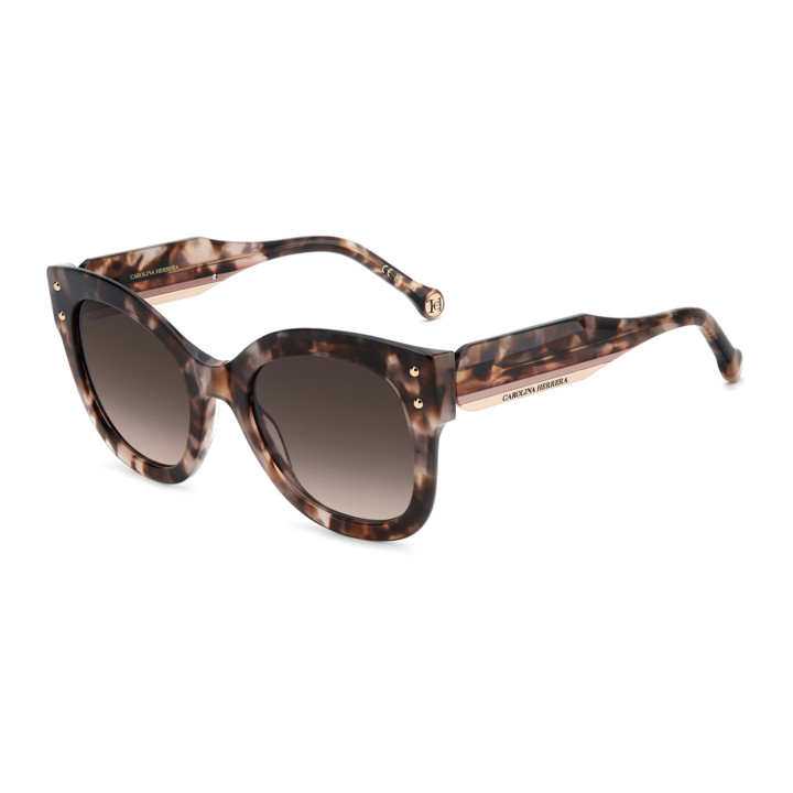 Lunettes de soleil Carolina Herrera HER 0410/S Peach Havana / verres Brown Shaded (L93-HA)
