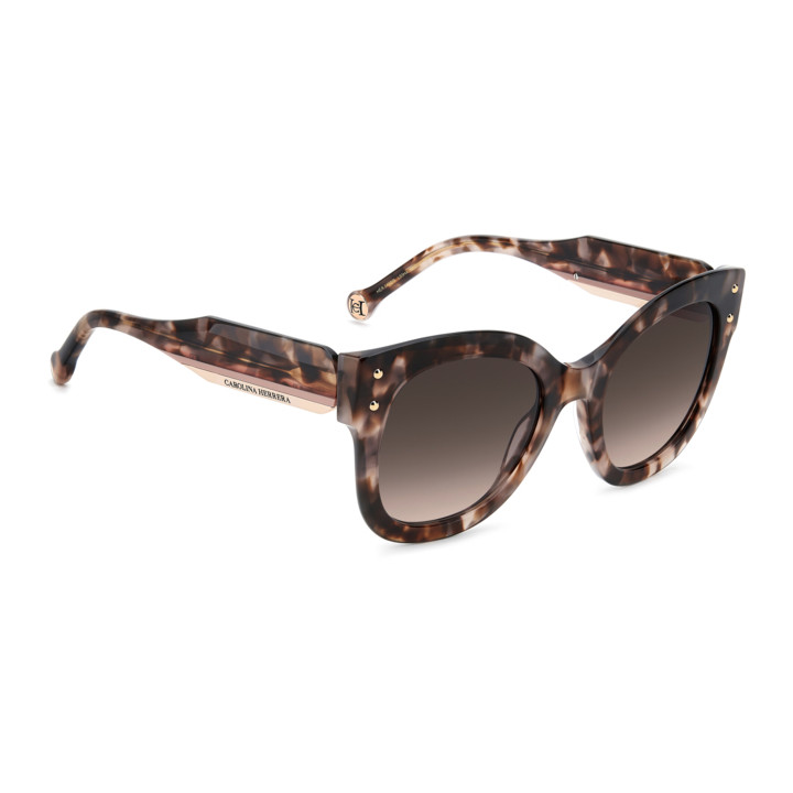 Lunettes de soleil Carolina Herrera HER 0410/S Peach Havana / verres Brown Shaded (L93-HA)