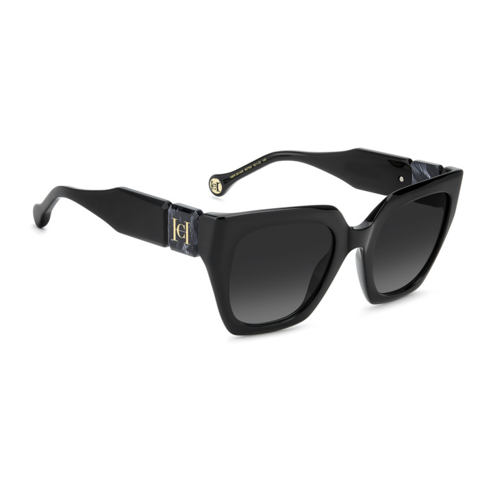 Lunettes de soleil Carolina Herrera HER 0414/S Black / verres Dark Grey Shaded (807-9O)