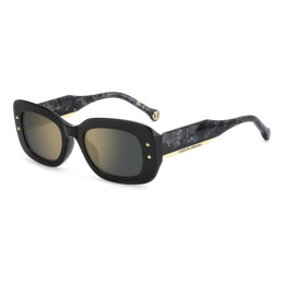Lunettes de soleil Carolina Herrera HER 0411/G/S Black / verres Grey Bronze Mirror (807-JO)