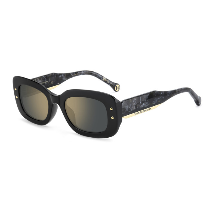 Lunettes de soleil Carolina Herrera HER 0411/G/S Black / verres Grey Bronze Mirror (807-JO)