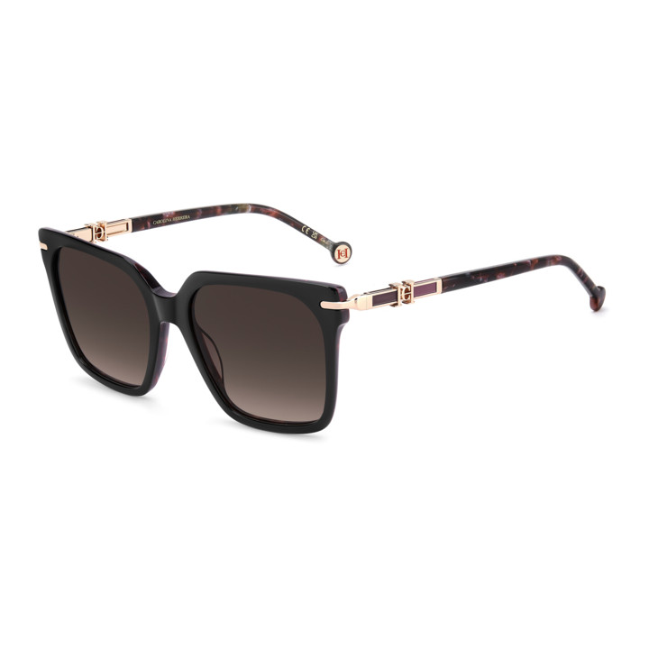 Lunettes de soleil Carolina Herrera HER 0421/S Red Havana Black / verres Brown Shaded (EED-HA)