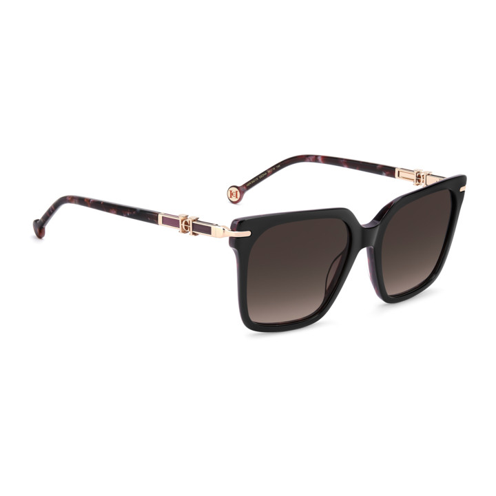 Lunettes de soleil Carolina Herrera HER 0421/S Red Havana Black / verres Brown Shaded (EED-HA)