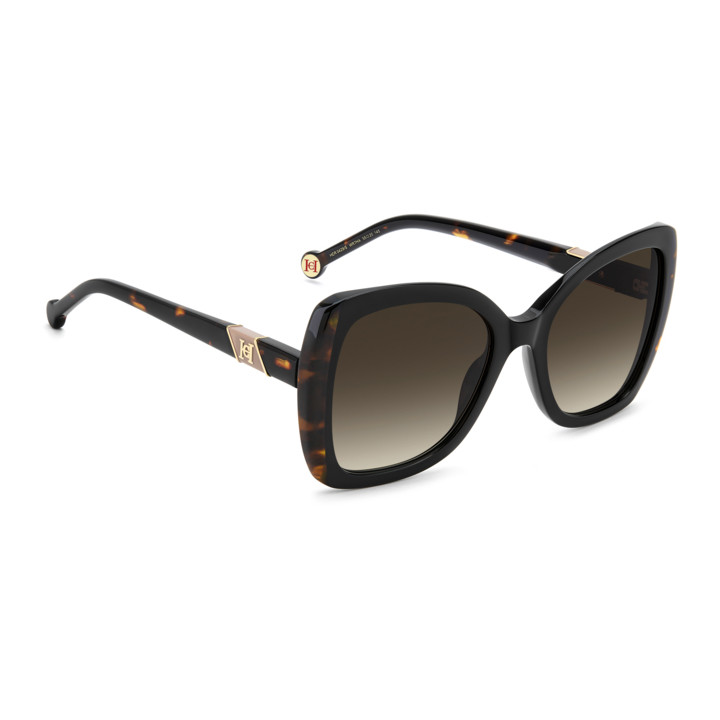 Lunettes de soleil Carolina Herrera HER 0429/S Black Havana / verres Brown Shaded (WR7-HA)