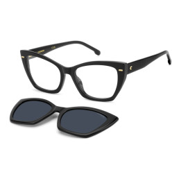 Lunettes de vue avec clip solaire Carrera CA 3036/C Black / verres Blue Polarized (807-C3)