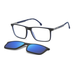 Lunettes de vue avec clip solaire Carrera CA 8941/C Matte Black Blue / verres Blue Mirror Polarized (0VK-5X)