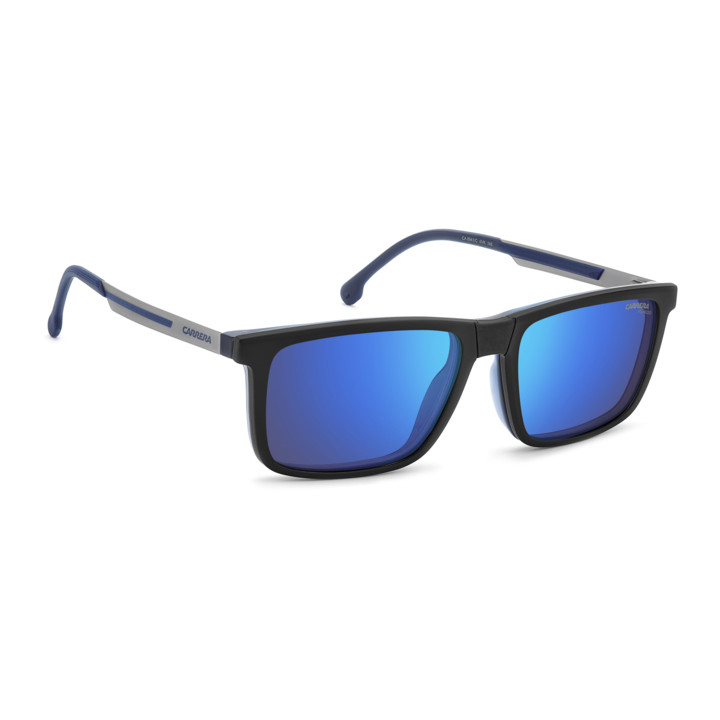Lunettes de vue avec clip solaire Carrera CA 8941/C Matte Black Blue / verres Blue Mirror Polarized (0VK-5X)
