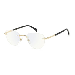 Lunettes de vue David Beckham DB 1243 Gold Black 2 / verres Blue Mirror (RHL-2Y)