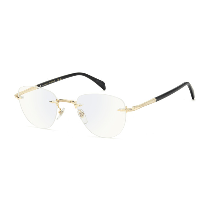 Lunettes de vue David Beckham DB 1243 Gold Black 2 / verres Blue Mirror (RHL-2Y)