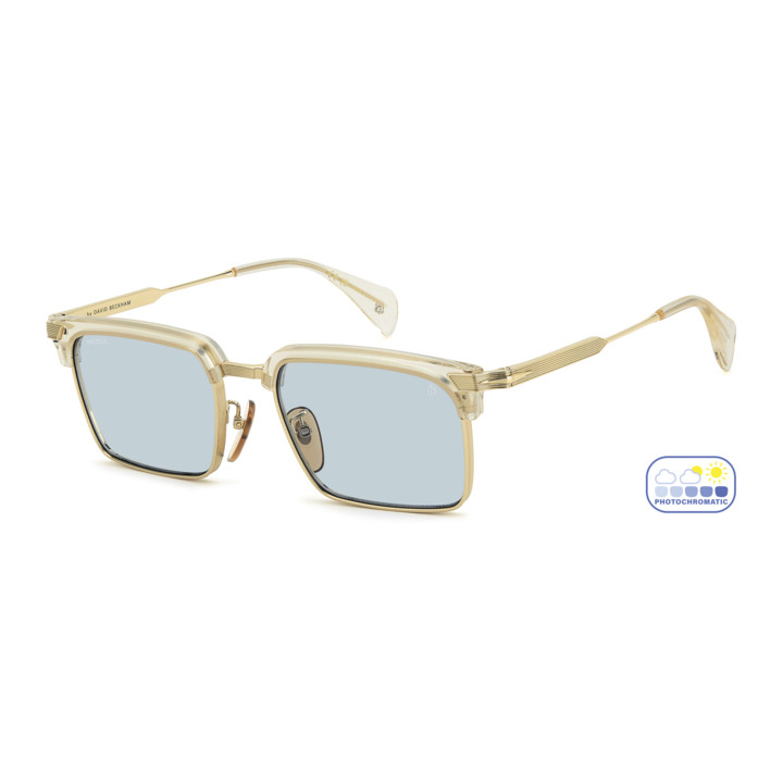 Lunettes de soleil David Beckham DB 1227/G/S Yellow Gold / verres Blue Photochromatic Antireflex (001-SD)