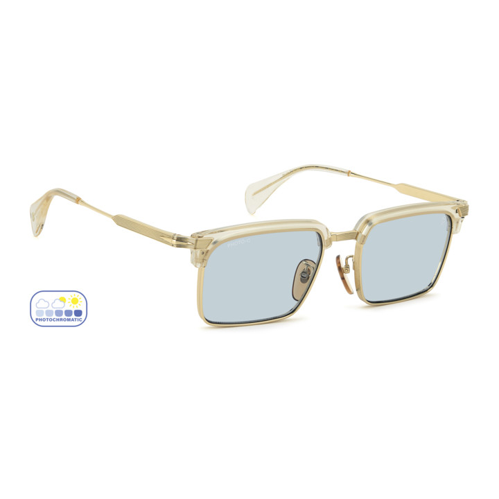 Lunettes de soleil David Beckham DB 1227/G/S Yellow Gold / verres Blue Photochromatic Antireflex (001-SD)
