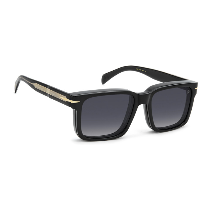 Lunettes de vue avec clip solaire David Beckham DB 7163/C Black Gold / verres Blue Shaded Polarized (2M2-Z7)